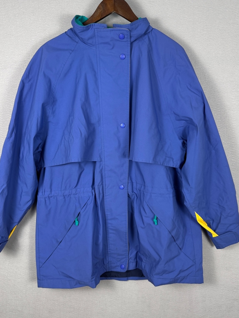 Vintage Eddie Bauer Womens XL Gore-Tex Parka Light Blue Teal